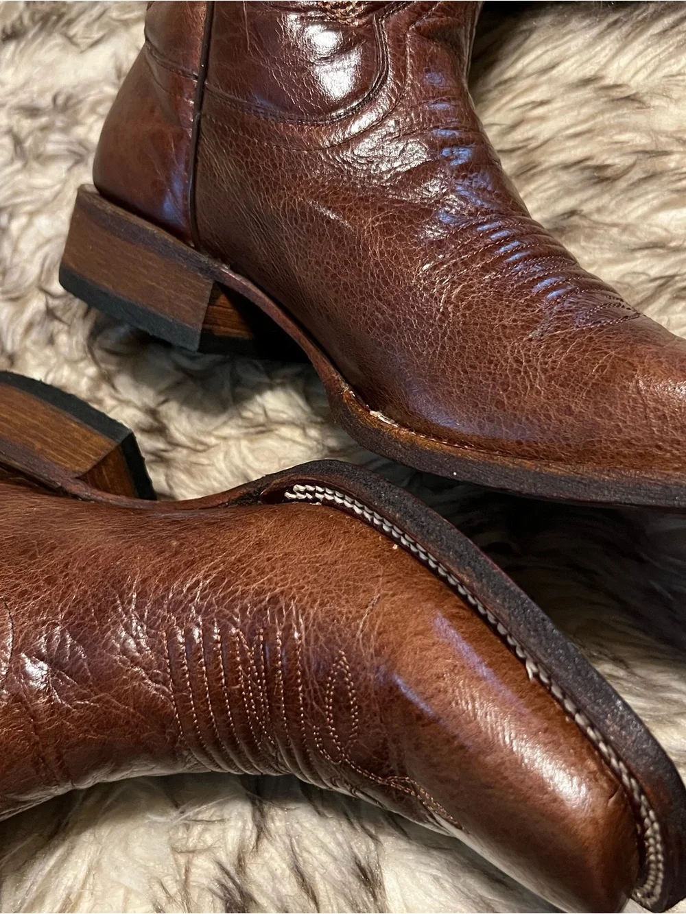 Circle G Men's Brown Western Leather Boots Sz 9 D